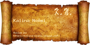 Kalina Noémi névjegykártya